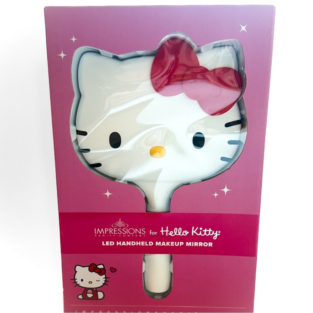 Hello Kitty Pink LED Makeup Mirror with Red Bow